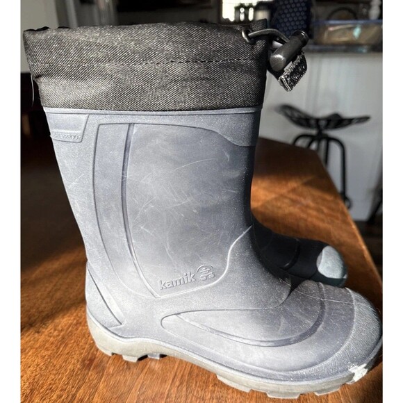 Kamik Kids Snowbuster 1 Size 5 Blue Wool-Lined Waterproof Winter Boot w/ Toggle - Picture 1 of 6